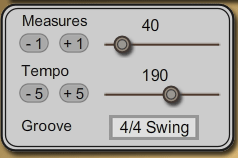 Tempo und Groove Panel Tempo und Groove Panel