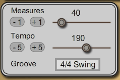 Tempo und Groove Panel