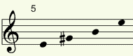 E Arpeggio Notenansicht